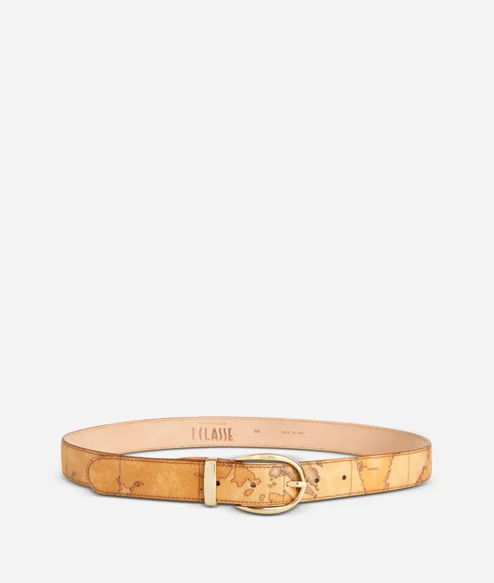 Woman Belts Alviero Martini Geo Classic Belt With Leather Inserts