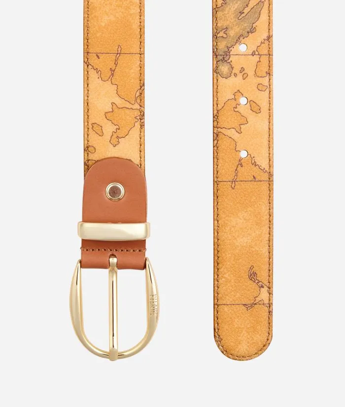 Woman Belts Alviero Martini Geo Classic Belt With Leather Inserts