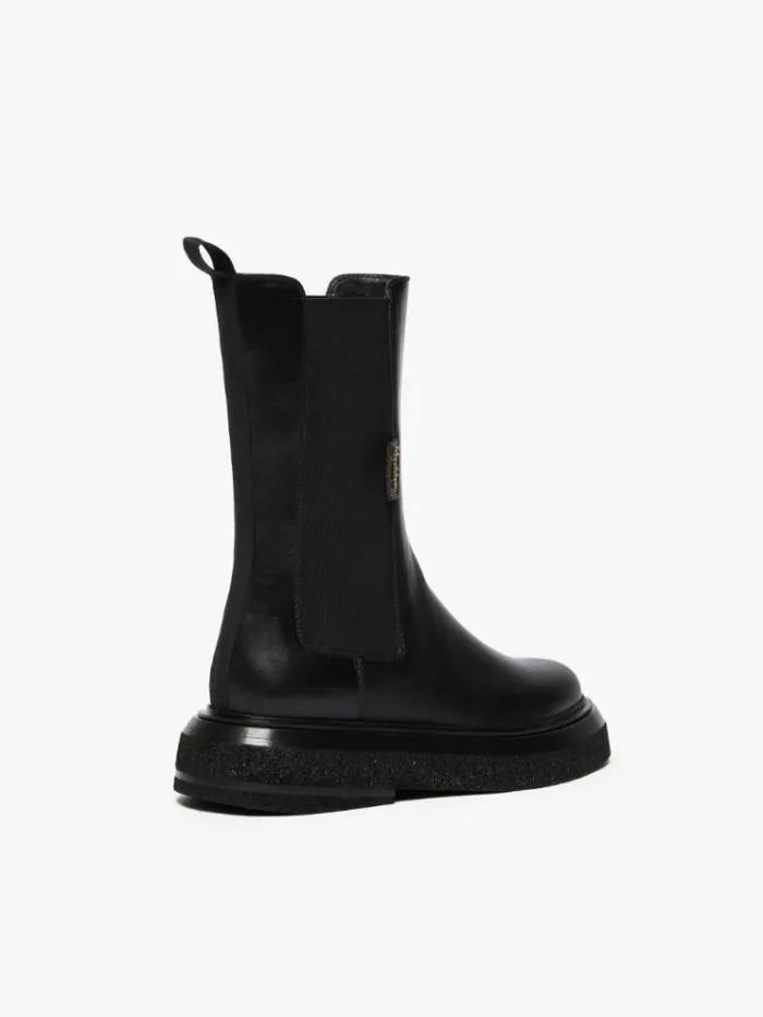 Woman Calfskin Chelsea Boots Black Maxmara Ankle Boots And Boots Woman Calfskin Chelsea Boots Black Maxmara Ankle Boots And Boots