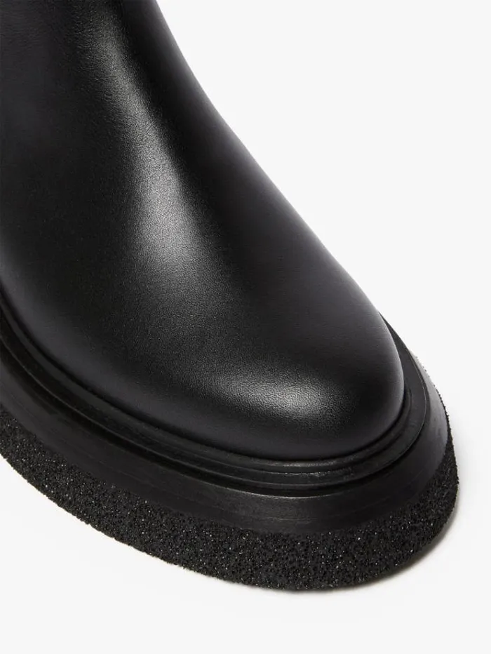 Woman Calfskin Chelsea Boots Black Maxmara Ankle Boots And Boots Woman Calfskin Chelsea Boots Black Maxmara Ankle Boots And Boots