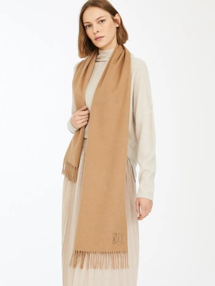 Woman Camel Scarf Camel Maxmara Scarves And Foulards Woman Camel Scarf Camel Maxmara Scarves And Foulards