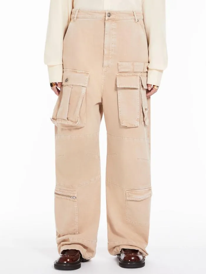 Woman Cargo Jeans Camel Maxmara Trousers