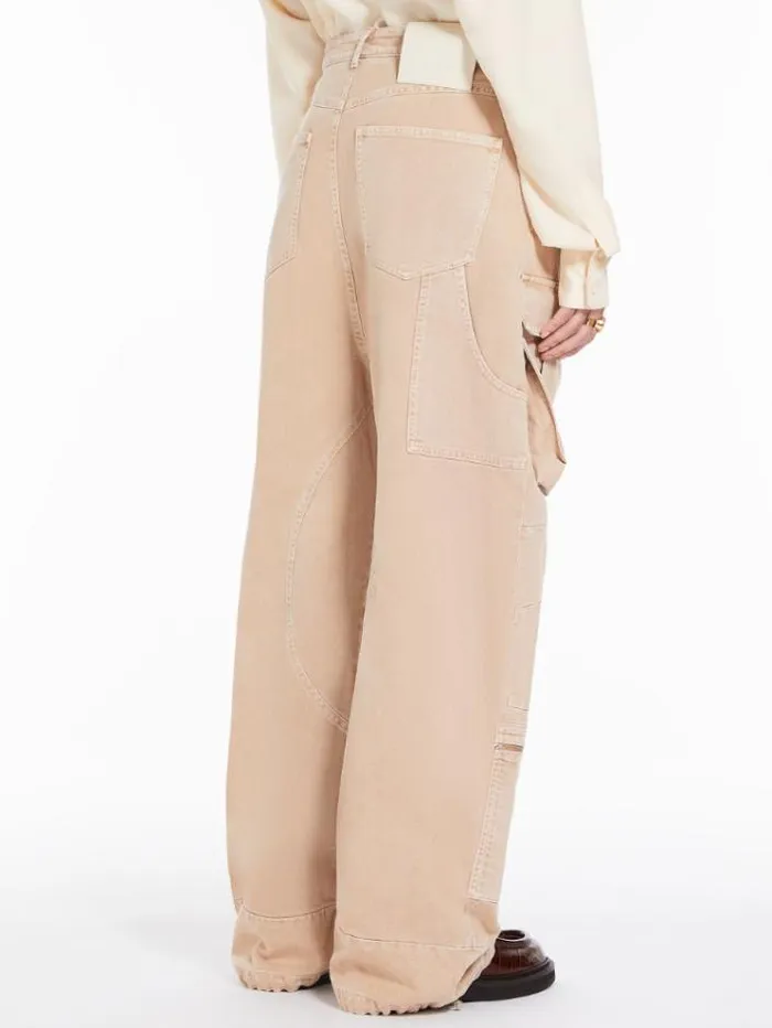 Woman Cargo Jeans Camel Maxmara Trousers Woman Cargo Jeans Camel Maxmara Trousers
