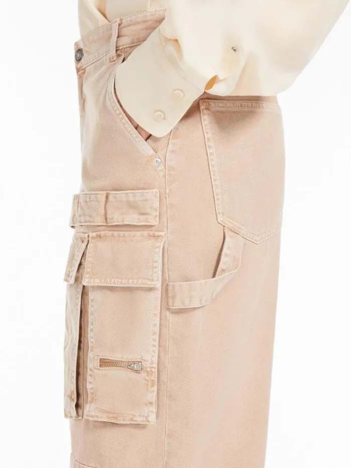 Woman Cargo Jeans Camel Maxmara Trousers Woman Cargo Jeans Camel Maxmara Trousers