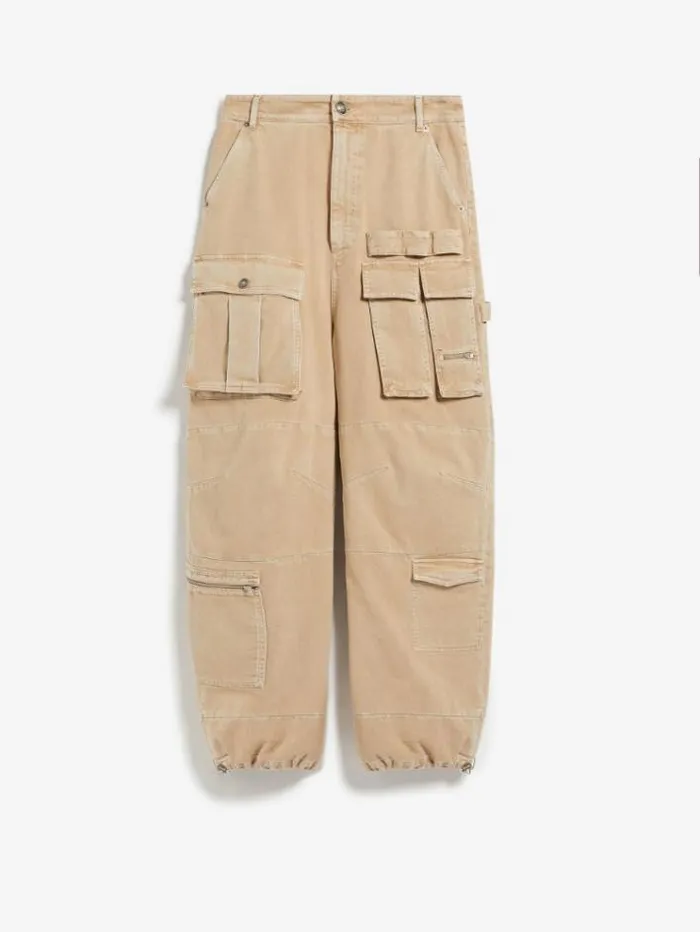 Woman Cargo Jeans Camel Maxmara Trousers Woman Cargo Jeans Camel Maxmara Trousers