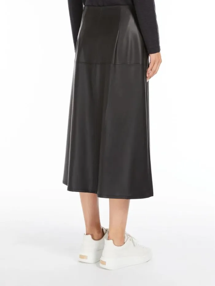 Woman Coated Jersey Skirt Black Maxmara Skirts Woman Coated Jersey Skirt Black Maxmara Skirts