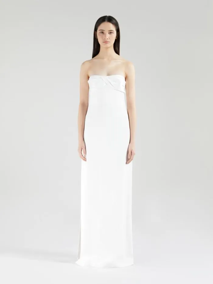 Woman Envers Satin Bustier Dress White Maxmara Dresses