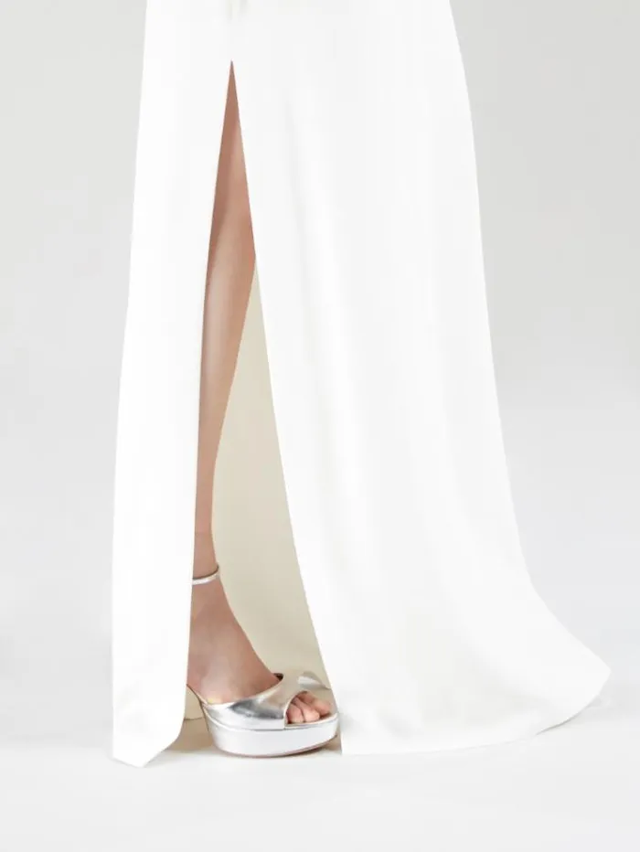 Woman Envers Satin Bustier Dress White Maxmara Dresses Woman Envers Satin Bustier Dress White Maxmara Dresses