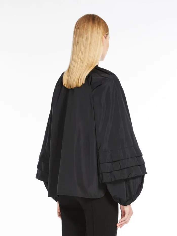 Woman Feminine Shirt In Silk Taffeta Black Maxmara Shirts And Tops Woman Feminine Shirt In Silk Taffeta Black Maxmara Shirts And Tops