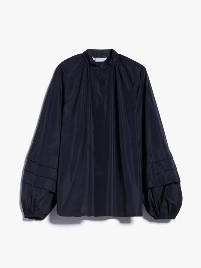 Woman Feminine Shirt In Silk Taffeta Black Maxmara Shirts And Tops Woman Feminine Shirt In Silk Taffeta Black Maxmara Shirts And Tops