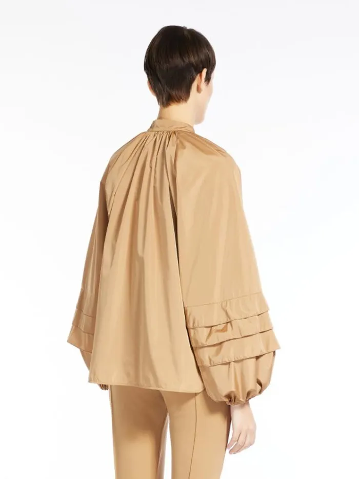 Woman Feminine Shirt In Silk Taffeta Camel Maxmara Shirts And Tops Woman Feminine Shirt In Silk Taffeta Camel Maxmara Shirts And Tops