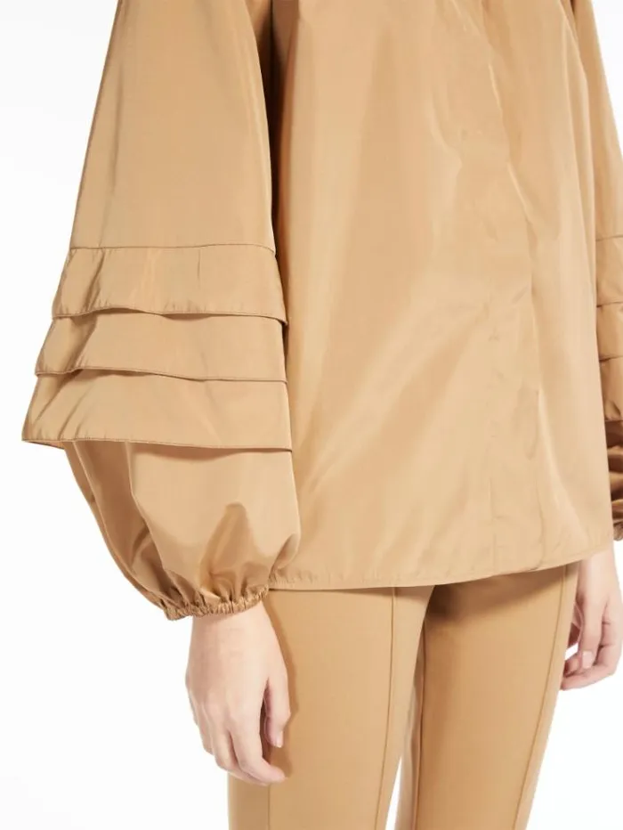 Woman Feminine Shirt In Silk Taffeta Camel Maxmara Shirts And Tops Woman Feminine Shirt In Silk Taffeta Camel Maxmara Shirts And Tops