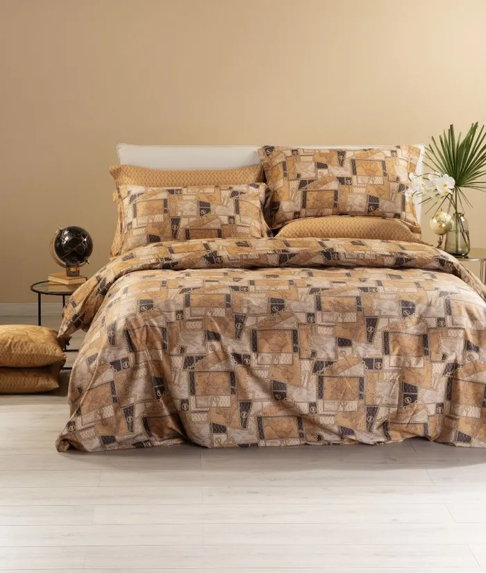 Woman Home Textile Alviero Martini Geo Gold Chain Double Comforter Cover Set