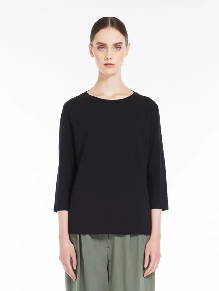 Woman Jersey Tshirt Black Maxmara Tshirts