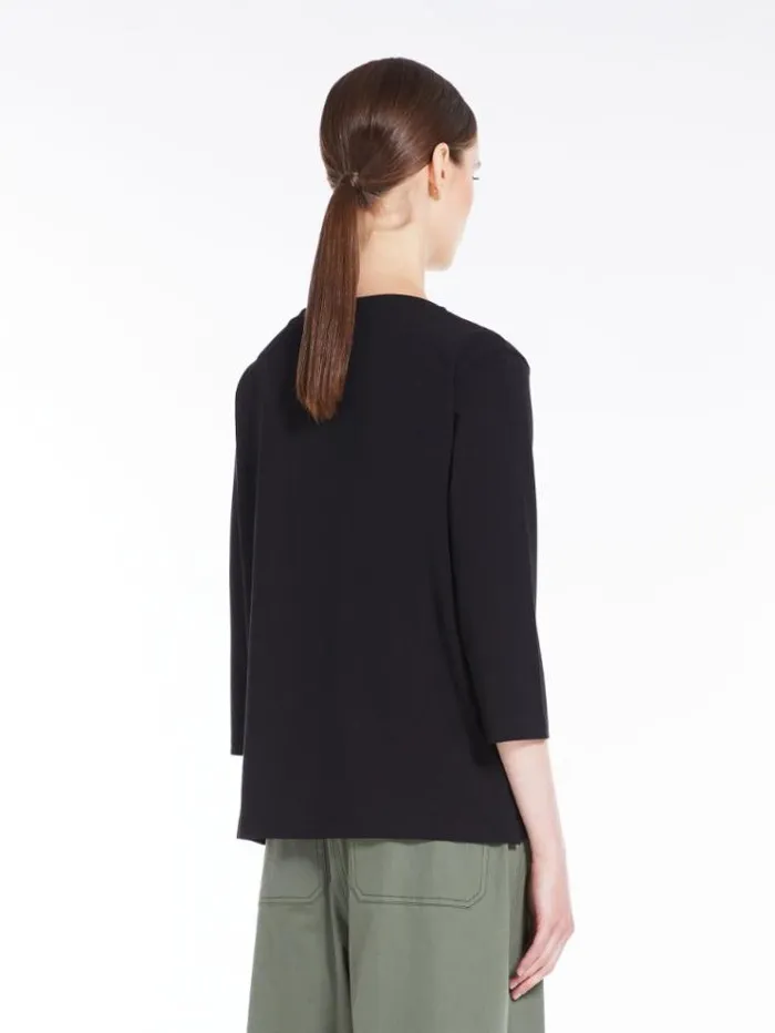 Woman Jersey Tshirt Black Maxmara Tshirts Woman Jersey Tshirt Black Maxmara Tshirts