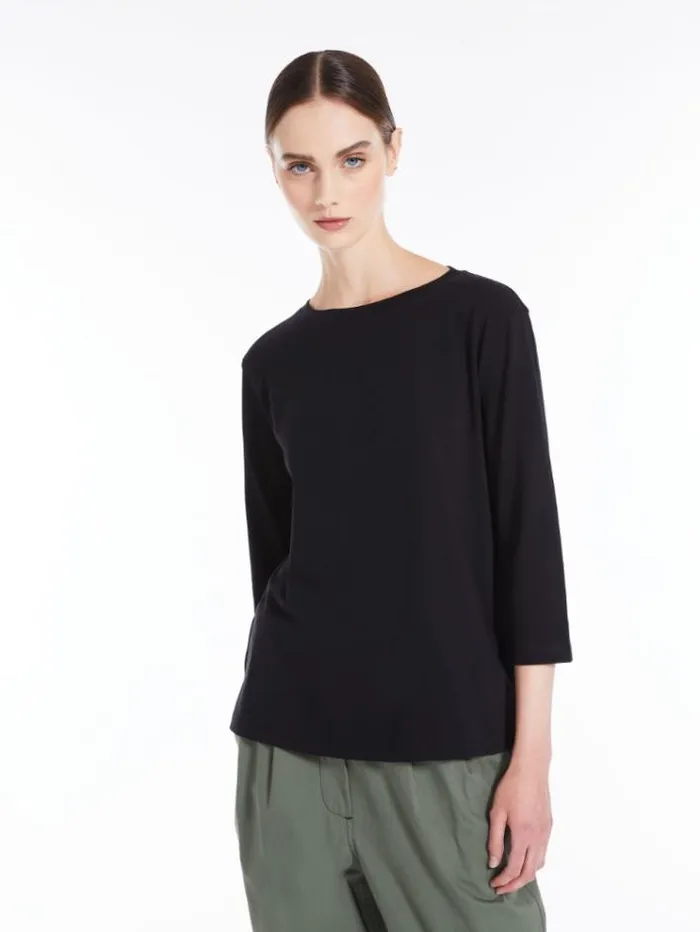 Woman Jersey Tshirt Black Maxmara Tshirts Woman Jersey Tshirt Black Maxmara Tshirts