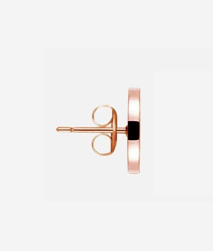 Woman Jewelry Alviero Martini Via Condotti Steel And Nacre Stud Earrings Rose Gold