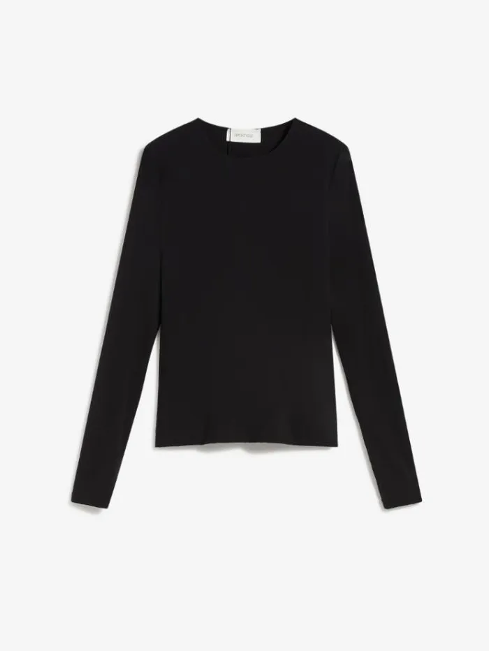 Woman Lightweight Jersey Tshirt Black Maxmara Tshirts Woman Lightweight Jersey Tshirt Black Maxmara Tshirts