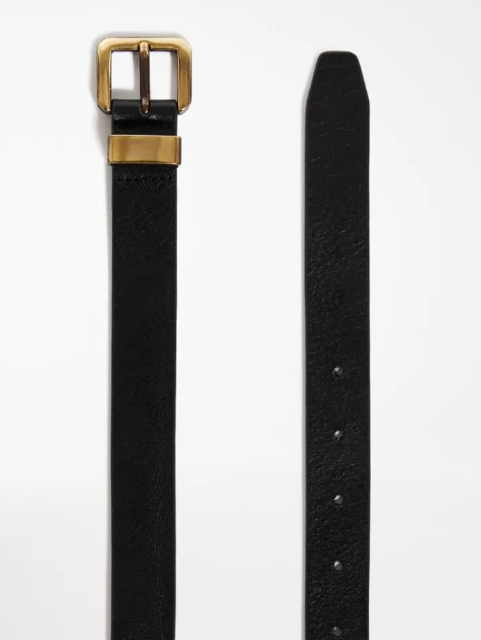 Woman Lowwaist Calfskin Belt Black Maxmara Belts