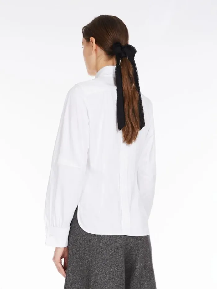 Woman Mensstyle Cotton Shirt Optical White Maxmara Shirts And Tops Woman Mensstyle Cotton Shirt Optical White Maxmara Shirts And Tops