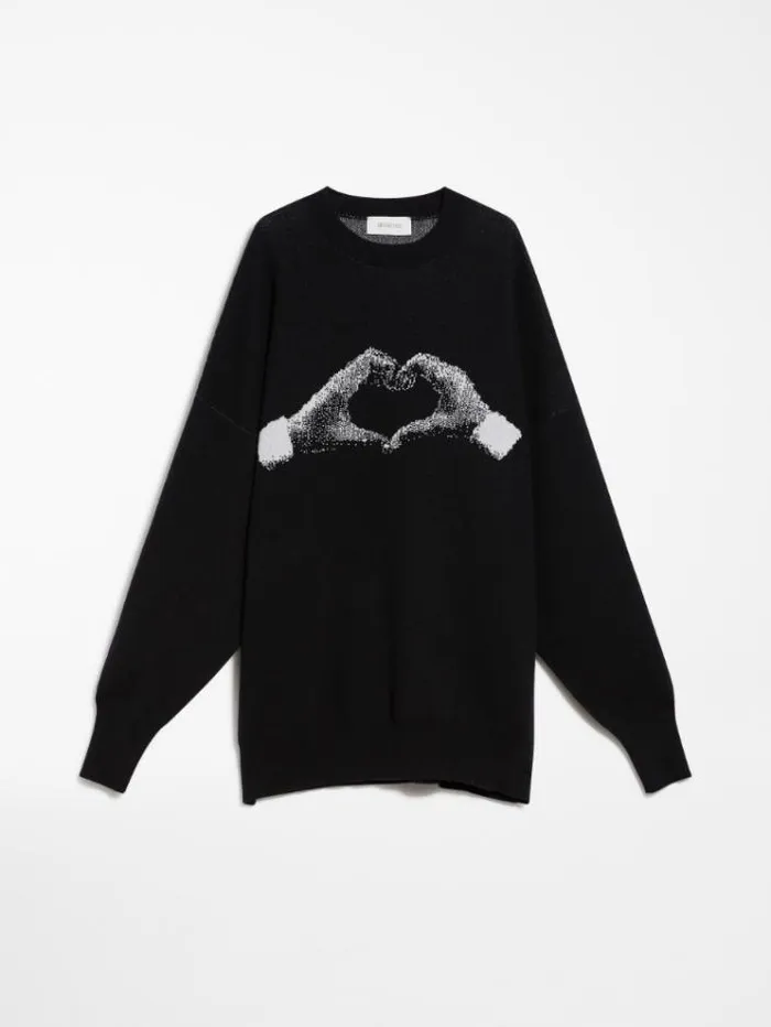 Woman Oversized Cashmere Dress Black Maxmara Dresses Woman Oversized Cashmere Dress Black Maxmara Dresses