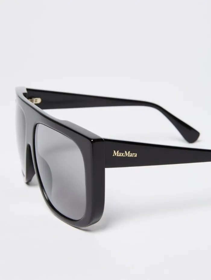 Woman Oversized Mask Sunglasses Black Maxmara Eyewear Woman Oversized Mask Sunglasses Black Maxmara Eyewear