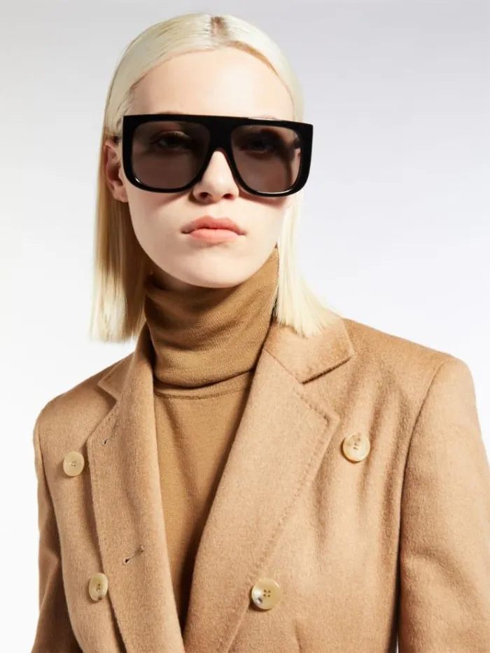 Woman Oversized Mask Sunglasses Black Maxmara Eyewear Woman Oversized Mask Sunglasses Black Maxmara Eyewear