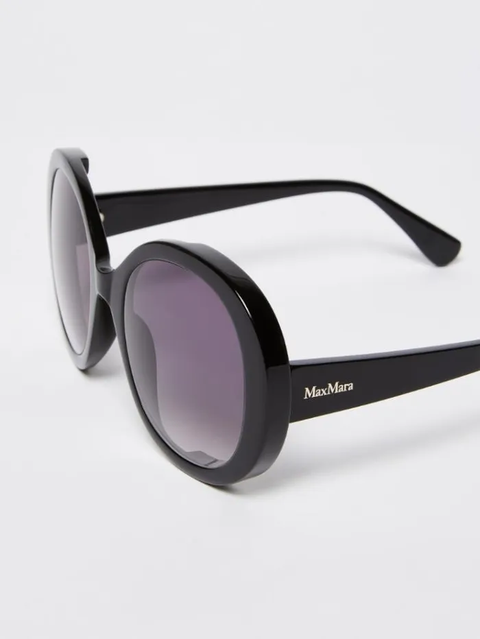 Woman Oversized Round Sunglasses Black Maxmara Eyewear Woman Oversized Round Sunglasses Black Maxmara Eyewear