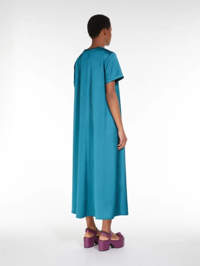 Woman Satin Tshirt Dress Oil Maxmara Dresses Woman Satin Tshirt Dress Oil Maxmara Dresses