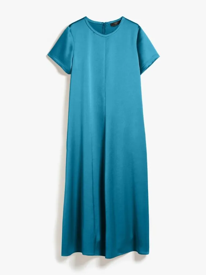 Woman Satin Tshirt Dress Oil Maxmara Dresses Woman Satin Tshirt Dress Oil Maxmara Dresses