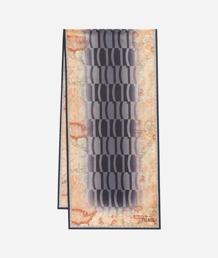 Woman Scarves and Shawls Alviero Martini Geo Classic Scarf With Gradient Logo 45215180 Black