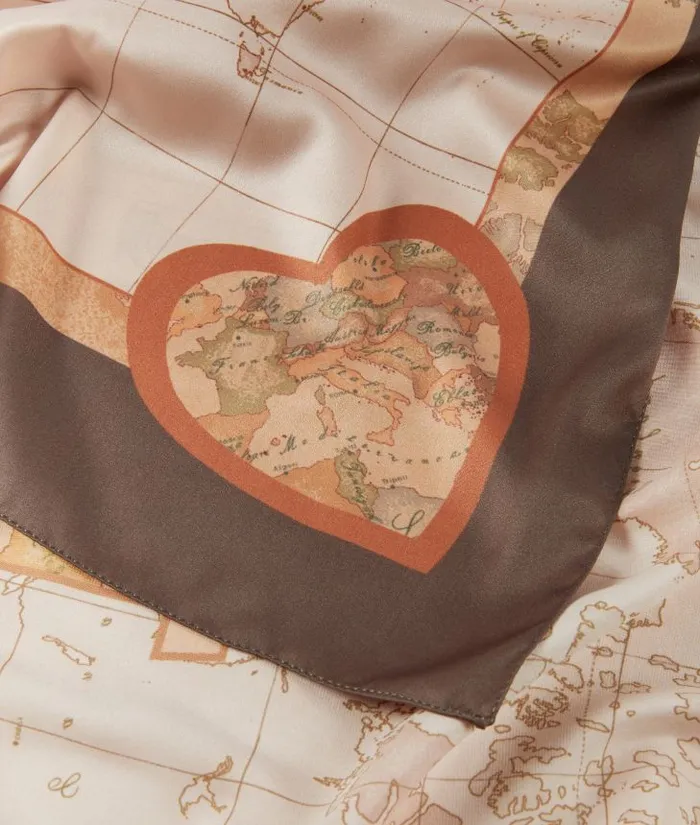 Woman Scarves and Shawls Alviero Martini Geo Heart Foulard 9021590 Khaki