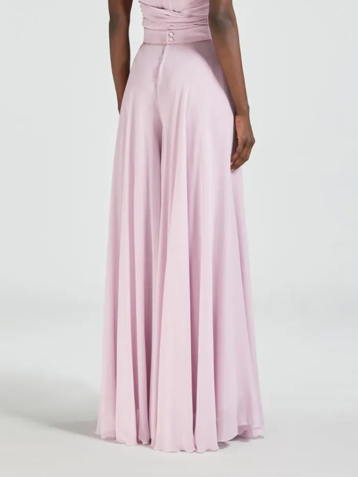 Woman Silk Georgette Trousers Lilac Maxmara Bridal Clothing Woman Silk Georgette Trousers Lilac Maxmara Bridal Clothing