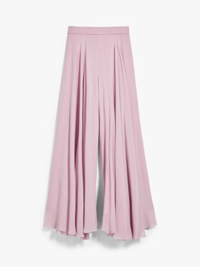 Woman Silk Georgette Trousers Lilac Maxmara Bridal Clothing Woman Silk Georgette Trousers Lilac Maxmara Bridal Clothing