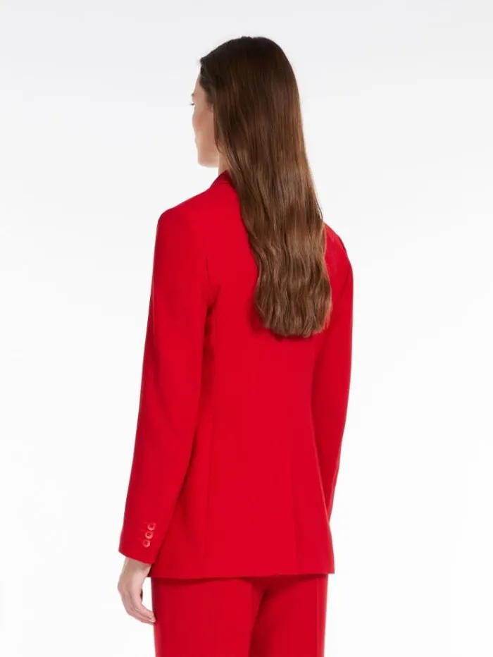 Woman Singlebreasted Wool Jacket Red Maxmara Suit Woman Singlebreasted Wool Jacket Red Maxmara Suit