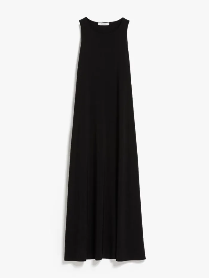 Woman Stretch Jersey Aline Dress Black Maxmara Dresses