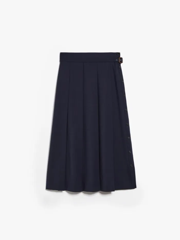 Woman Technical Wool Gabardine Skirt Ultramarine Maxmara Skirts Woman Technical Wool Gabardine Skirt Ultramarine Maxmara Skirts