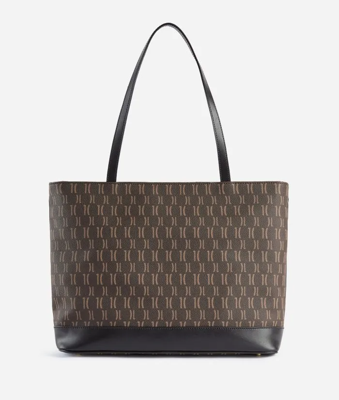 Woman Totes Alviero Martini 3d Monogram Shopper Bag Black