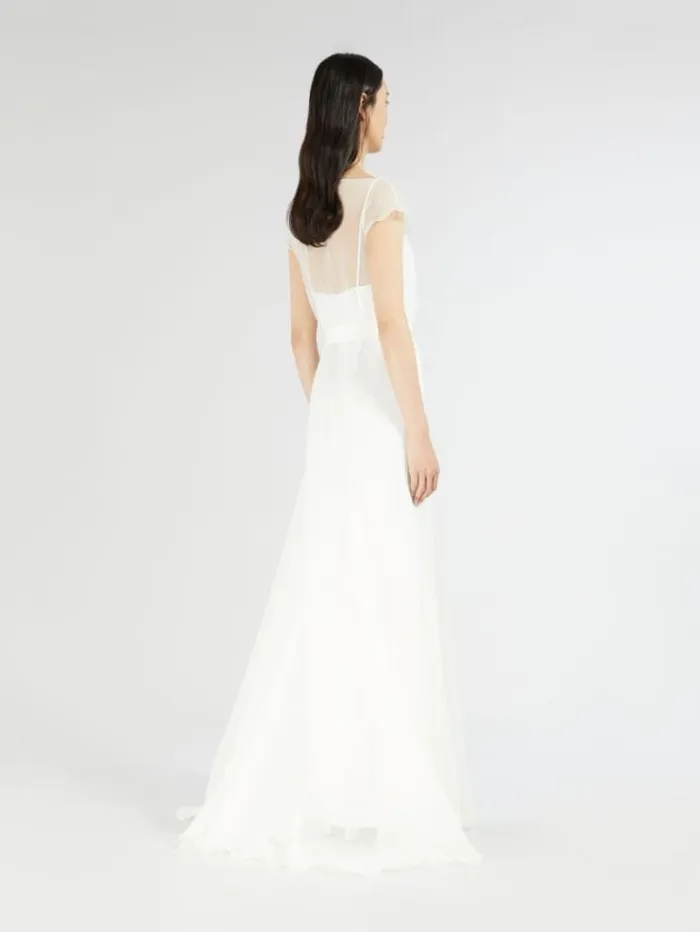 Woman Unstructured Crepon Dress White Maxmara Bridal Clothing Woman Unstructured Crepon Dress White Maxmara Bridal Clothing