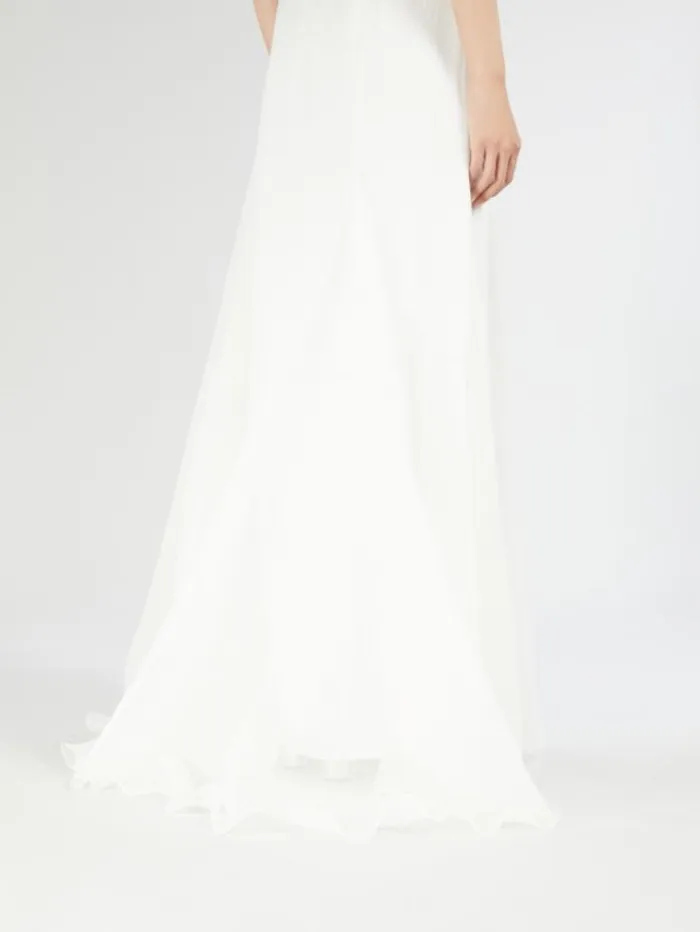 Woman Unstructured Crepon Dress White Maxmara Bridal Clothing Woman Unstructured Crepon Dress White Maxmara Bridal Clothing