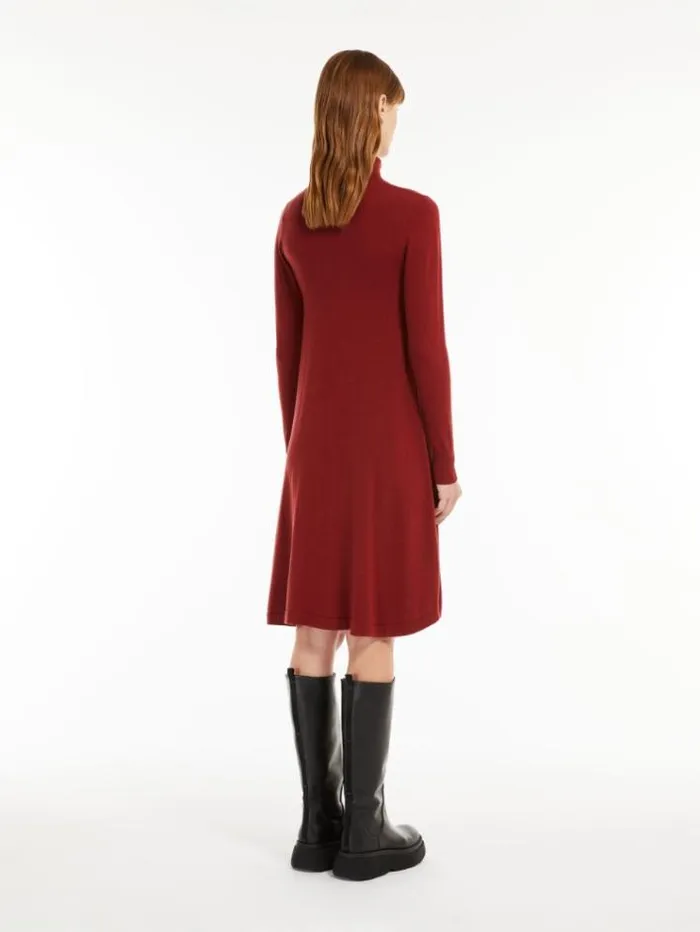 Woman Wool And Silk Yarn Dress Bordeaux Maxmara Dresses Woman Wool And Silk Yarn Dress Bordeaux Maxmara Dresses