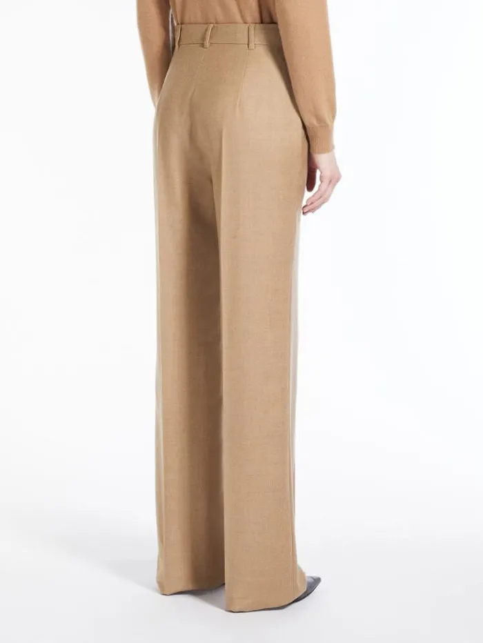 Woman Wool Flannel Trousers Camel Maxmara Suit Woman Wool Flannel Trousers Camel Maxmara Suit