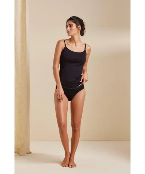 Women 2Pack Women Slip Daily Comfort Black FALKE Panties and Slips