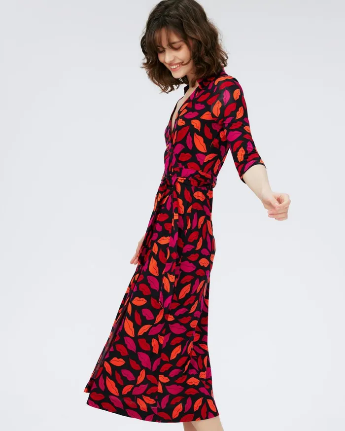 Women Abigail Silk Jersey Midi Wrap Dress Midnight Kiss Multi DVF Dresses Women Abigail Silk Jersey Midi Wrap Dress Midnight Kiss Multi DVF Dresses