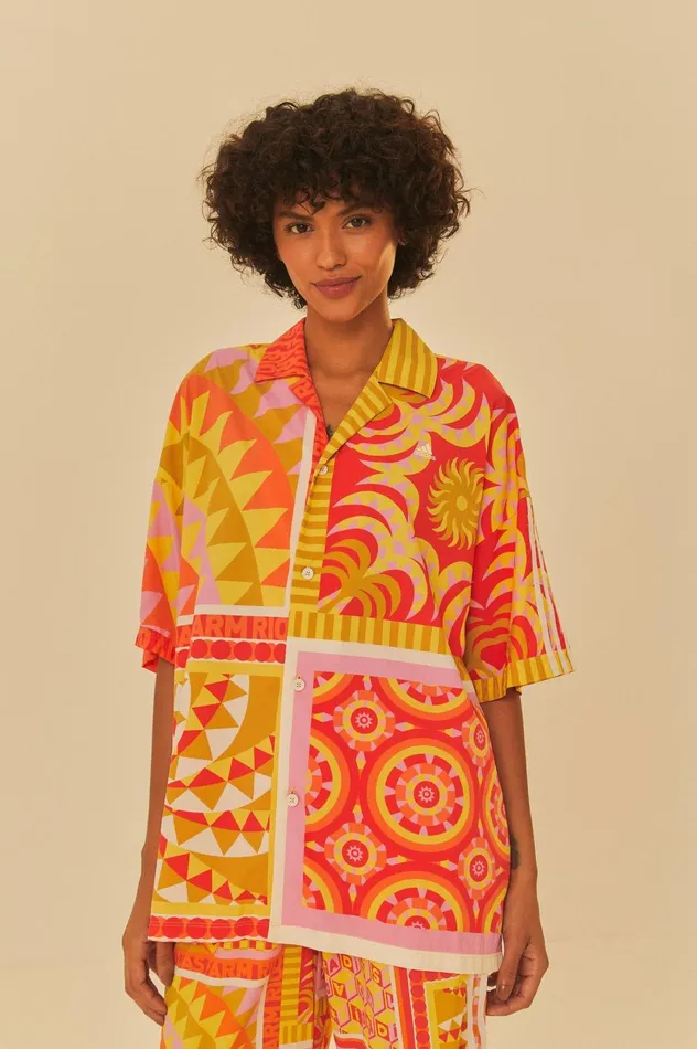Women Adidas Farm Solar Kaleidoscope Pink Top Pink FARM Rio Crop Tops