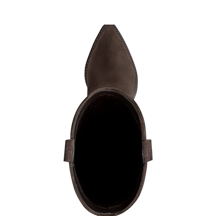 Women Ander Western Boot Dark Brown Suede Marc Fisher Boots