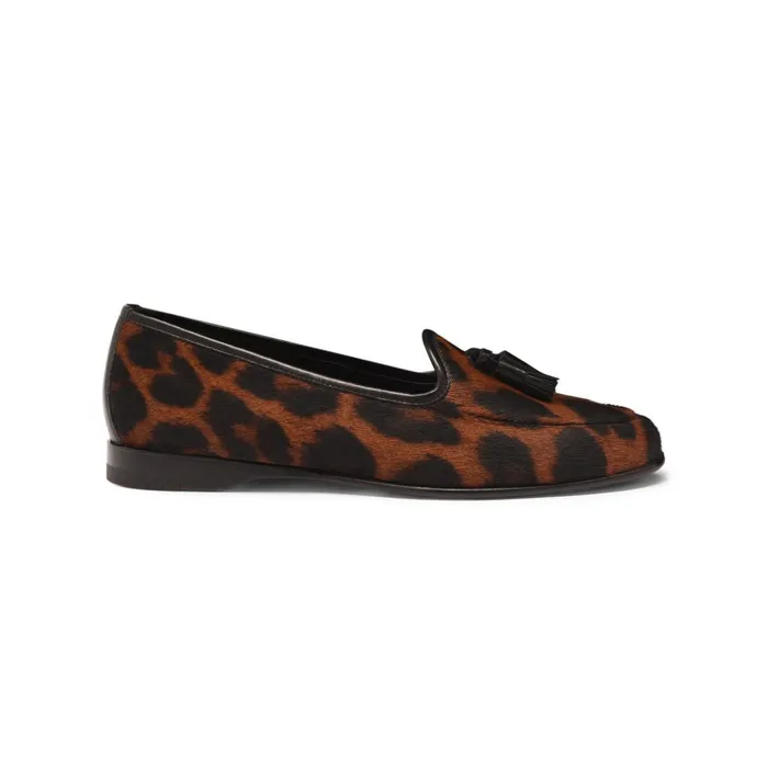 Women AnimalPrint Cavallino Andrea Tassel Loafer Santoni Loafers