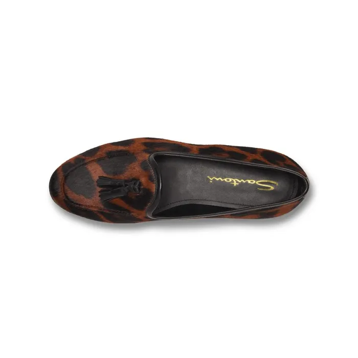 Women AnimalPrint Cavallino Andrea Tassel Loafer Santoni Loafers