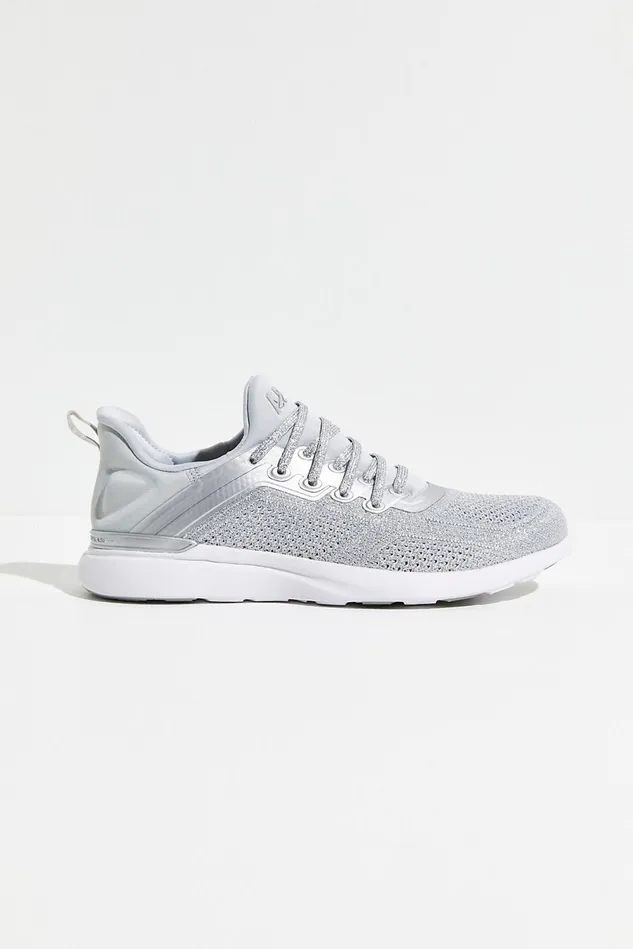 Women Athletic Shoes Free People Apl Techloom Metallic Trainers Metallic Silver White