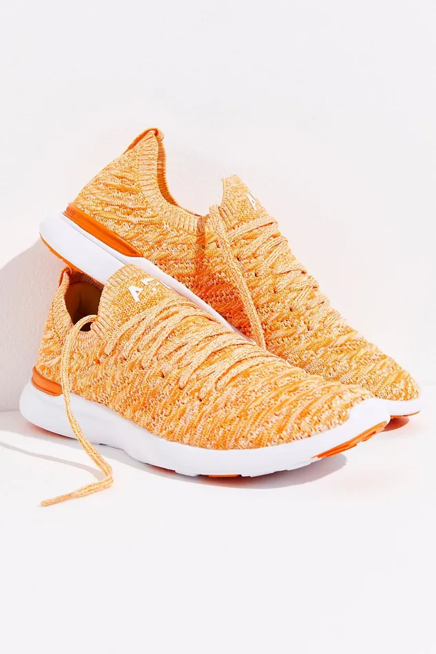 Women Athletic Shoes Free People APL Techloom Wave Trainers Orange Sunshine melange
